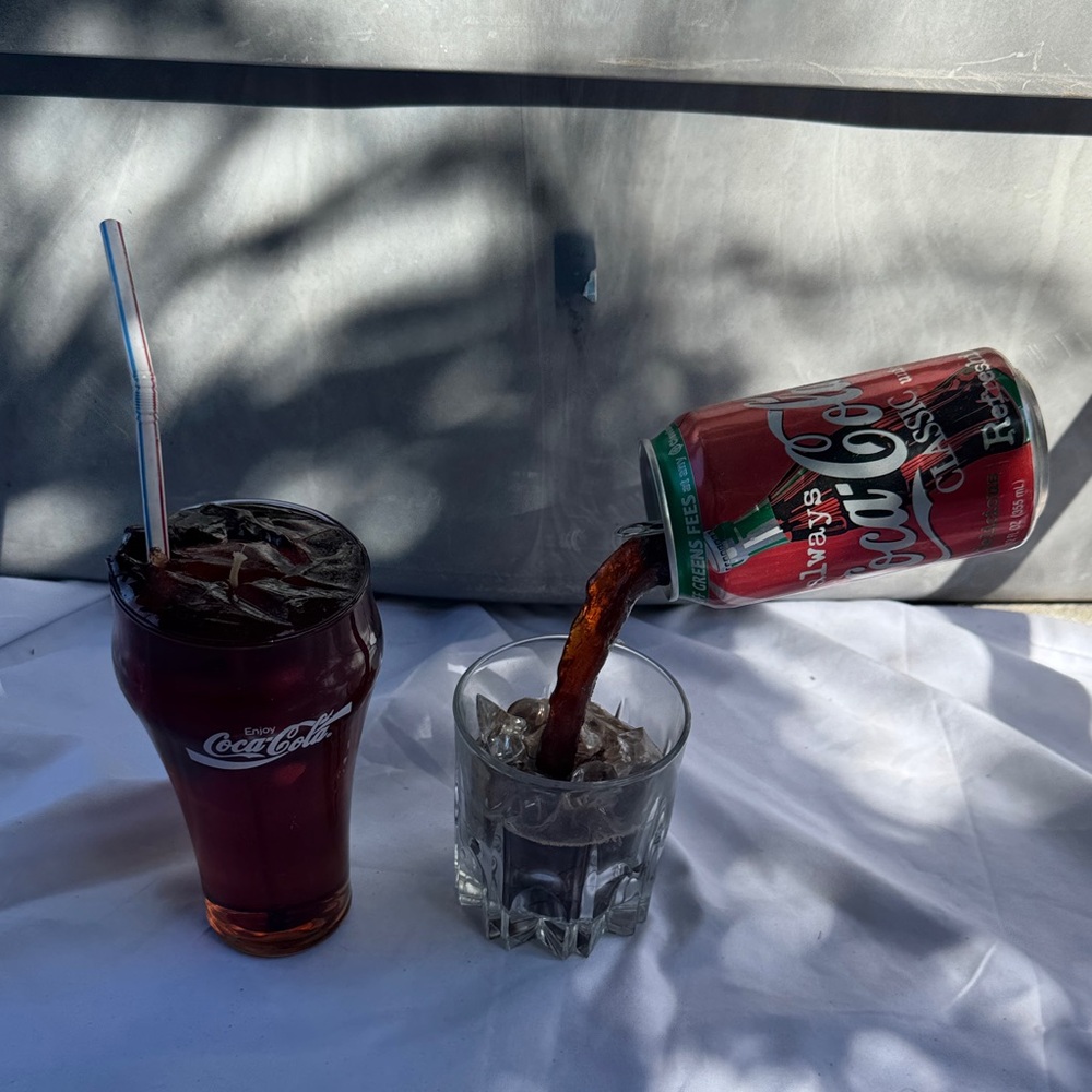Coca Cola Glass Decor Set, 3D Handmade